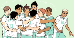 shounenkings:  “A GROUP HUG FOR THE BEST CAPTAIN EVER!” “Eh?