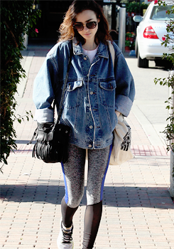 dailylilycollins:  Lily Collins   seen leaving a supermarket
