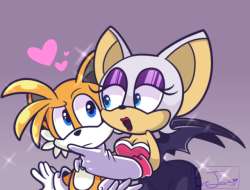 evedijones:  Rouge and Tails <3