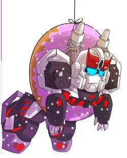 goingloco:  Here is a transparent Prowl hanging in a donut. Merry