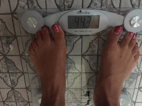97lbs, probably 8lbs of boobs. So hot!
