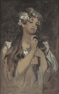 rare-posters:  Watercolor, gouache and pencil. ca. 1901. Alphonse