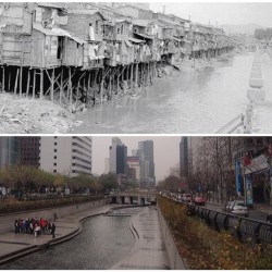 enkiel87:  This is Cheonggyecheon Stream in Seoul, South Korea.