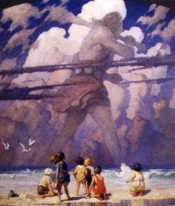 ein-bleistift-und-radiergummi:  N.C.Wyeth ‘The Giant’ 