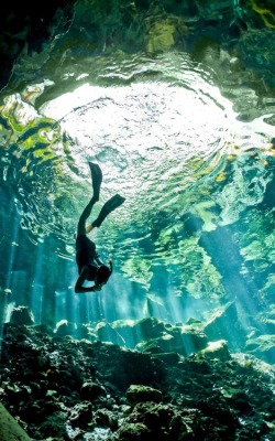 indian-chai:  Snorkeling in Cenote, Mexico. Photo by Cade Butler.