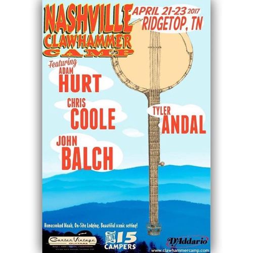 <p>Registration opens November 1 at 9am Central. Previous campers (who get to register early) have already snagged a handful of spots so it’s looking to sell out almost immediately. Clawhammer in the Spring. Beautiful. @clawhammerist #clawhammer #banjo #nashville  (at Fiddlestar)</p>