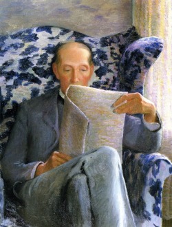 lilla-cabot-perry:  Thomas Sergeant Perry Reading a Newspaper,