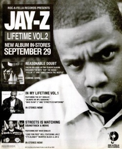 15 YEARS AGO TODAY |9/29/98| Jay-Z released his third album,