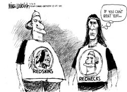 randomness-from-thisoldguy:  Mike Luckovich Redskins and Rednecks