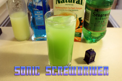 thedrunkenmoogle:  Sonic Screwdriver (Doctor Who mocktail) Ingredients:3