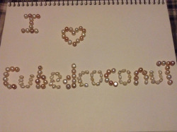 Submission from @jetwagon1:I <3 Cubedcoconut written in real