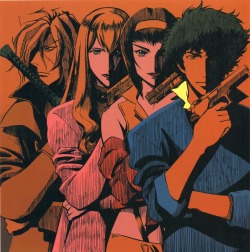 ounomachi:  Ilustración de Cowboy Bebop realizada por el diseñador