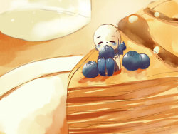 popikoii:  with a BLUEBERRY on top. :3c  stop eating that blueberry