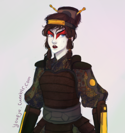 youpjuice:  Korra in Kyoshi warrior gear (the training was tougher