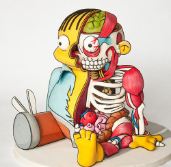 laughingsquid:  A 3D Cake Portraying a Half-Dissected Ralph Wiggum