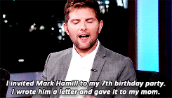 alecblushed:  Young Adam Scott Invited Mark Hamill to His Birthday