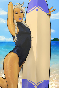 razafrazartsu:My new oc Lillian, she likes the ocean.