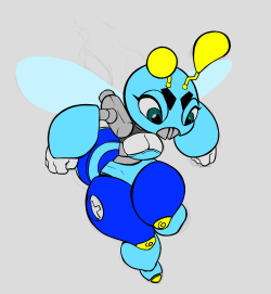 xopachi:  Buzzbomber wip. I’ll be finishing this up later with