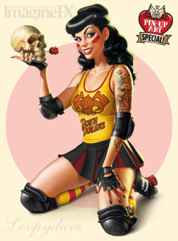 derbytastic:  Amazeballs derby art by LoopyDave, the same guy who did the The Is Roller Derby movie poster :Dloopydave.deviantart.com~ Sellty