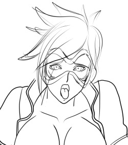 myhentaiart:  Tracer from Overwatch having some “fun”! ;P