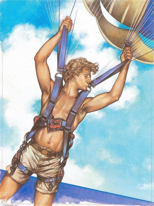 beyond-the-pale:  George Stavrinos -  Parachute, illustration