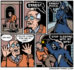 tumblhurgoyf: onegianthand: Death comes for Ernest apparently