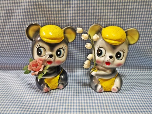 figdays:  Vintage Japanese Animal Ceramic Kitsch Bank Figurines