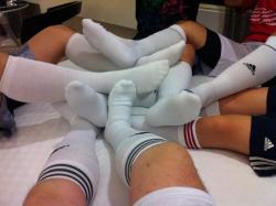 jockhypnoslave:  sexysoccersocks:  Wow, nice party :)))  Socks