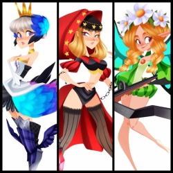 Here are the Three Odin Sphere Ladies part of my 130 Ladies project!