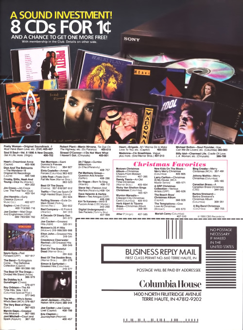 mr-sinjin-smythe:Columbia House CD ClubStereo Review Magazine