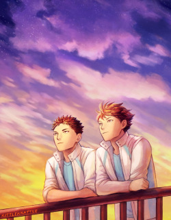 kittlekrattle:  [4/1] I’ll stay by your side. Oikawa and Iwaizumi