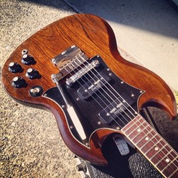 mmguitarbar:  Our walnut 1970 Gibson SG Special has all of the