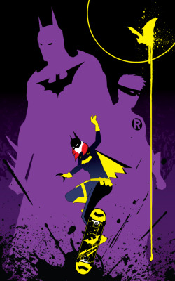spyrale:  Batgirl gleaming the cube by TomKellyART 