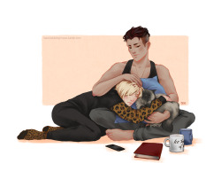 hauntedduckprincess:When your two kittens fall asleep on youI