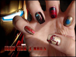 ninails:  Iron Man nails