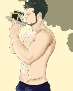 zhangyang222:  #man #muscle #camera #sai #sketch #gay #gaydude