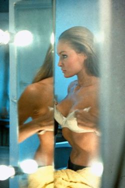 the60sbazaar:  Ursula Andress in her dressing room for Dr No