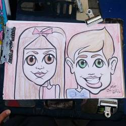 Doing caricatures at Dairy Delight! Ice cream for dinner is what