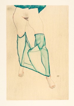 dappledwithshadow:  Standing Female Nude, Egon Schiele 1913 