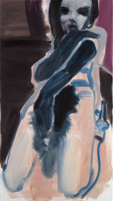 vividrain:  Marlene Dumas - Feathered Stola 2000  Oil on canvas