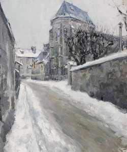 fleurdulys:  A Snowy Street in Meudon - Maria Iakunchikova 1893
