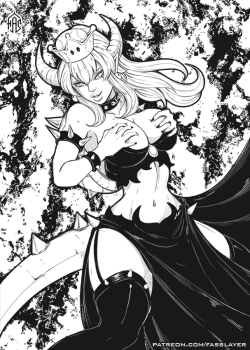 fasslayer:Inktober day 1, Bowsette, now inked version. I hope