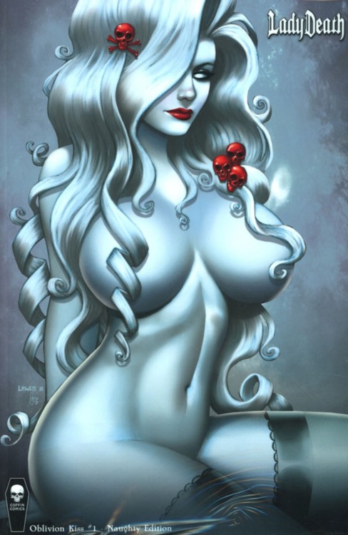 naughtyhalloweenart:   Lady Death by Scott Lewis