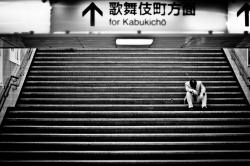 black-and-white:  [160yen - A day on the Yamanote line] - Shinjuku