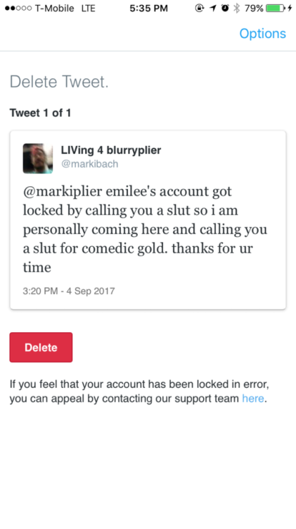 epochiplier:  lesson learned. don’t ever call mark a slut. our accounts are locked for 12 hours.  @ghostlymark  how could you, you slut?!But honestly that’s not cool that you got locked out. Call me whatever you’d like at any time!