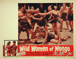 lobbycards:  Wild Women of Wongo (aka: The Wild Women of Wongo),