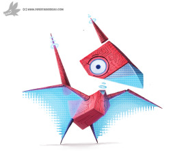 cryptid-creations:  Daily Painting 761. Kanto 167 - Porygon Redesign