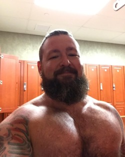 chadillacjax:  Moobie day ✅ #chesticles #chestday  #hairymuscle