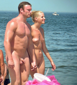 Walking on a nude beach for exercise. Â Real people enjoy the