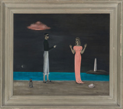 ds-ap:  Gertrude Abercrombie. The Courtship, 1949; oil on Masonite;